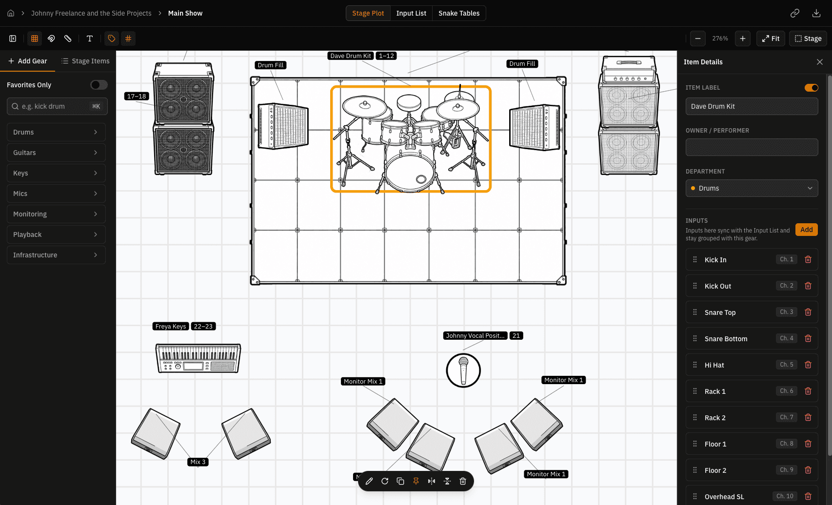 Advance — production documentation workspace UI screenshot